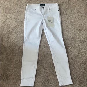 Skinny white jeans